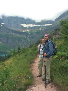 Mike and Kathie - Salamander Glacier in the distance