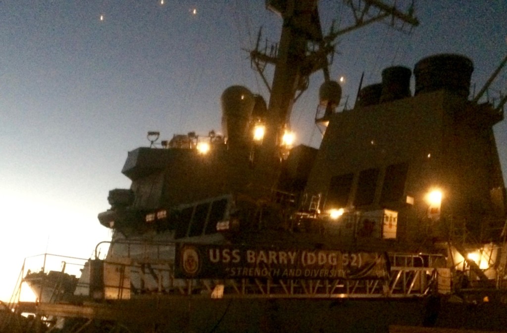 Vicky's ship the USS Barry
